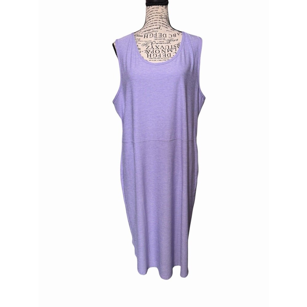 Duluth Trading Armachillo Cooling Sleeveless Dress Lavender Purple Sz XL Lounge